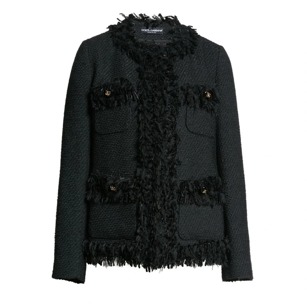 DOLCE & GABBANA Fringe Bouclé Jacket - Picture 5 of 11